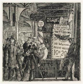 REGINALD MARSH Group of 10 etchings.